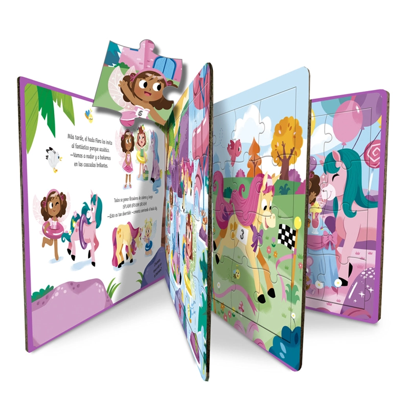 LIBRO PUZLE MUNDICROM AGUA UNICORNIOS Y HADAS - 1