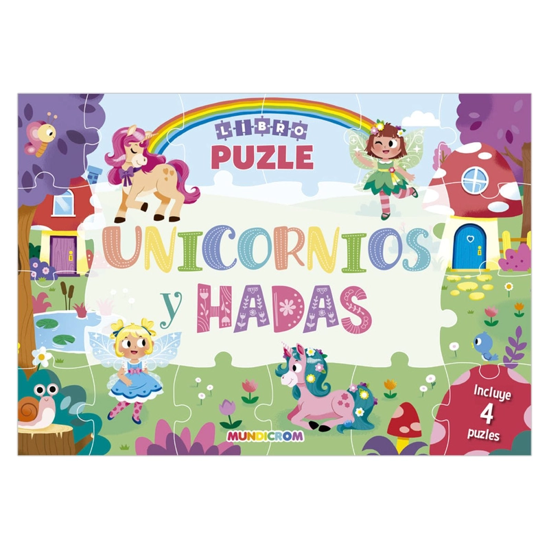 LIBRO PUZLE MUNDICROM AGUA UNICORNIOS Y HADAS - 2