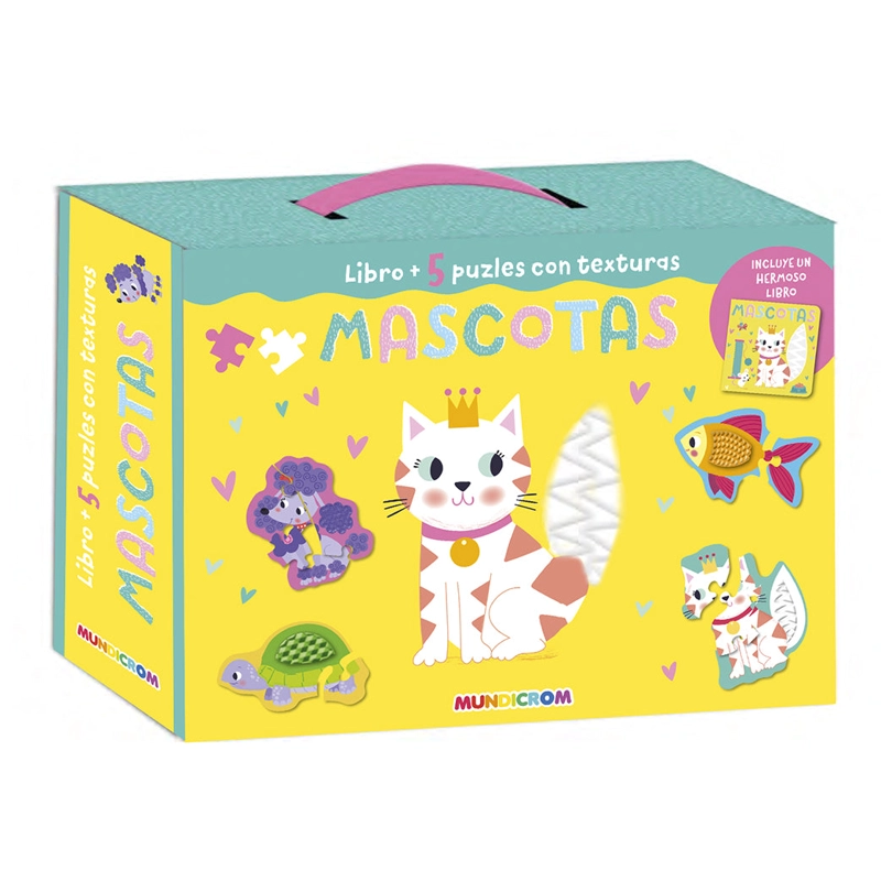 LIBRO MUNDICROM AGUA + 5 PUZLES CON TEXTURA MASCOTAS - 1