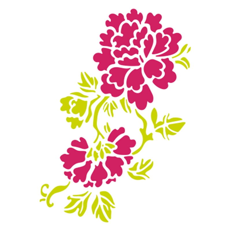 STENCIL 21X15CM FLORAL - 1