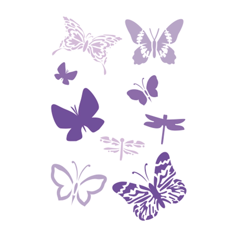 STENCIL 21X15CM MARIPOSAS Y LIBELULAS - 1