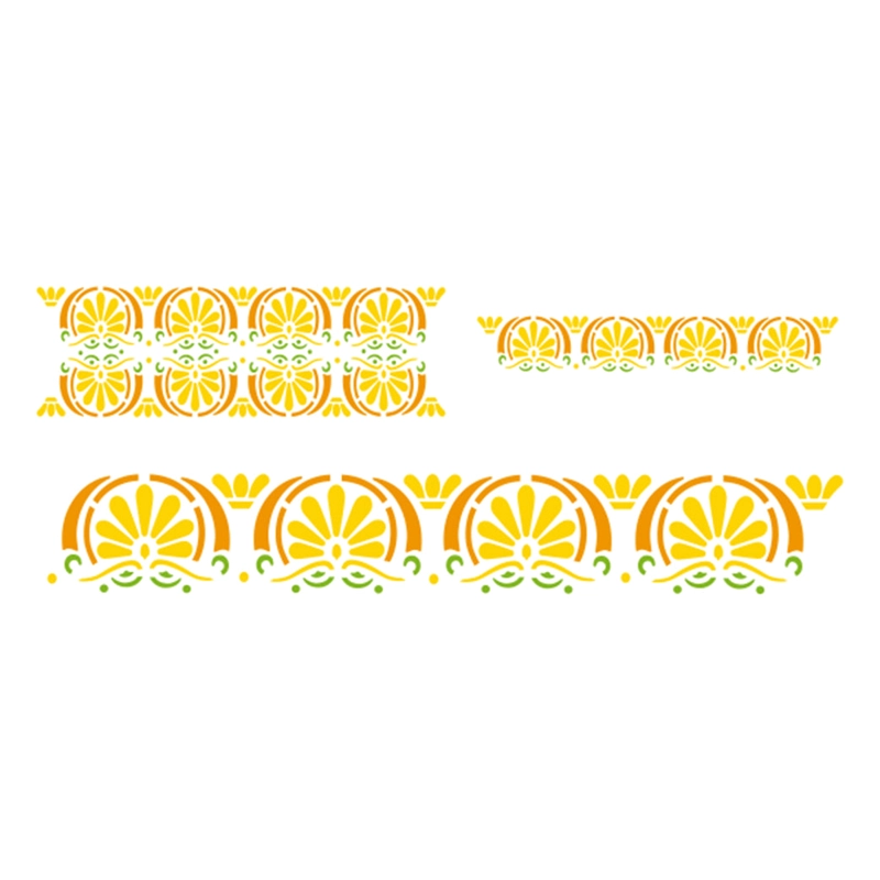 STENCIL 33X14 CM FLORES TRIBALES - 1