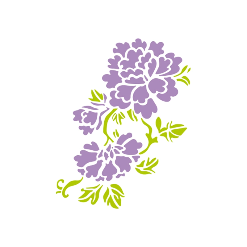STENCIL 13X13 CM FLORAL 3 - 1