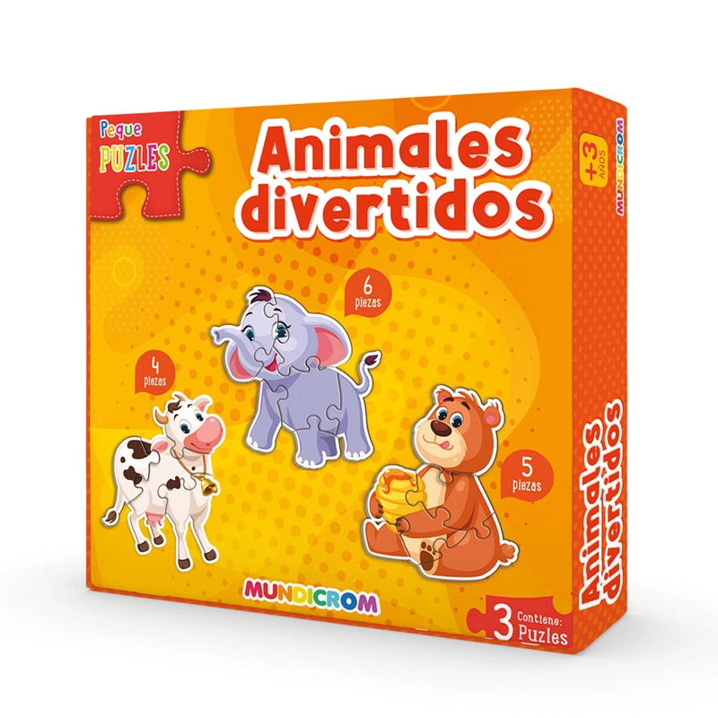 ANIMALES DIVERTIDOS - PEQUE PUZLES - 1