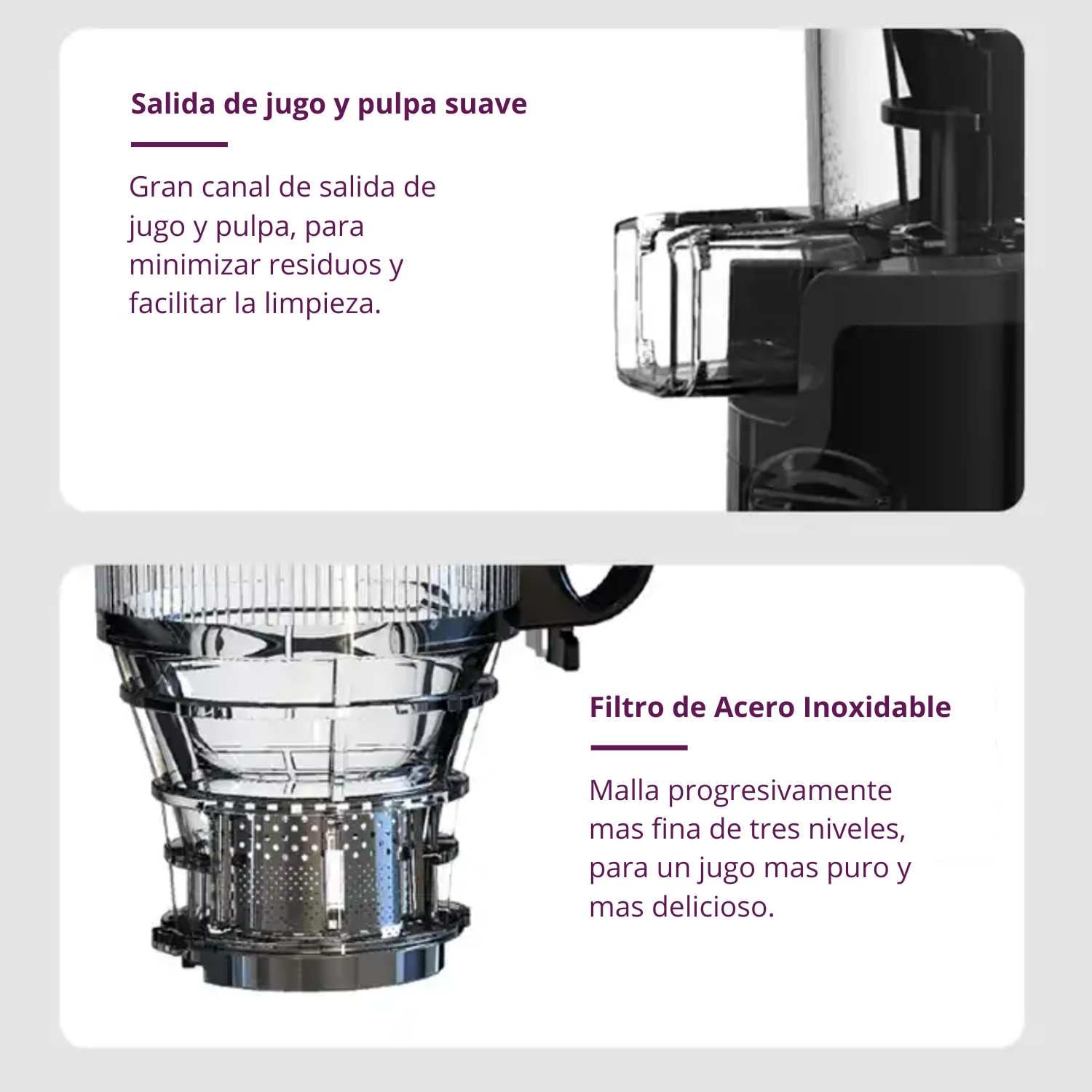 EXTRACTOR KALTER SJ-026 DE JUGO PRENSADO EN FRÍO SLOW JUICER - 9