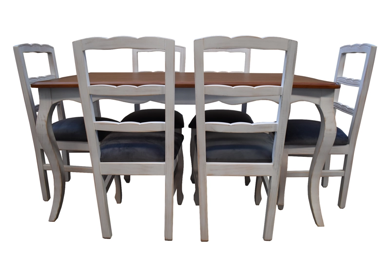 COMEDOR 6 SILLAS NORMANDO 90X160 cubierta miel - 2