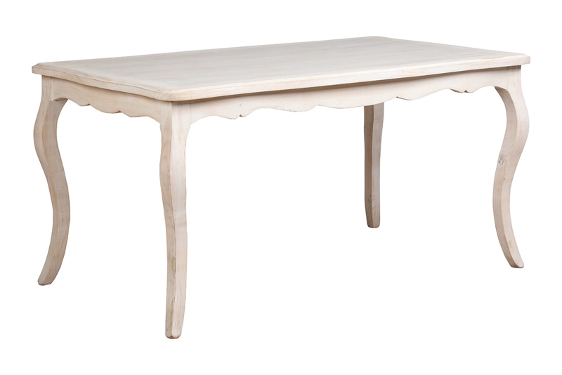 MESA MUEBLES NATIVA NORMANDO 90X160 BLANCO ENVEJECIDO - 1