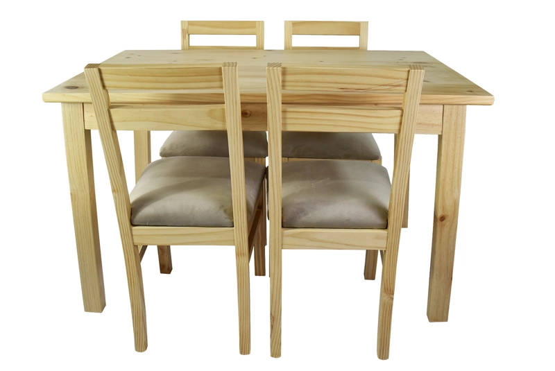 COMEDOR 4 SILLAS CASTILLA TAPIZ BEIGE - 2