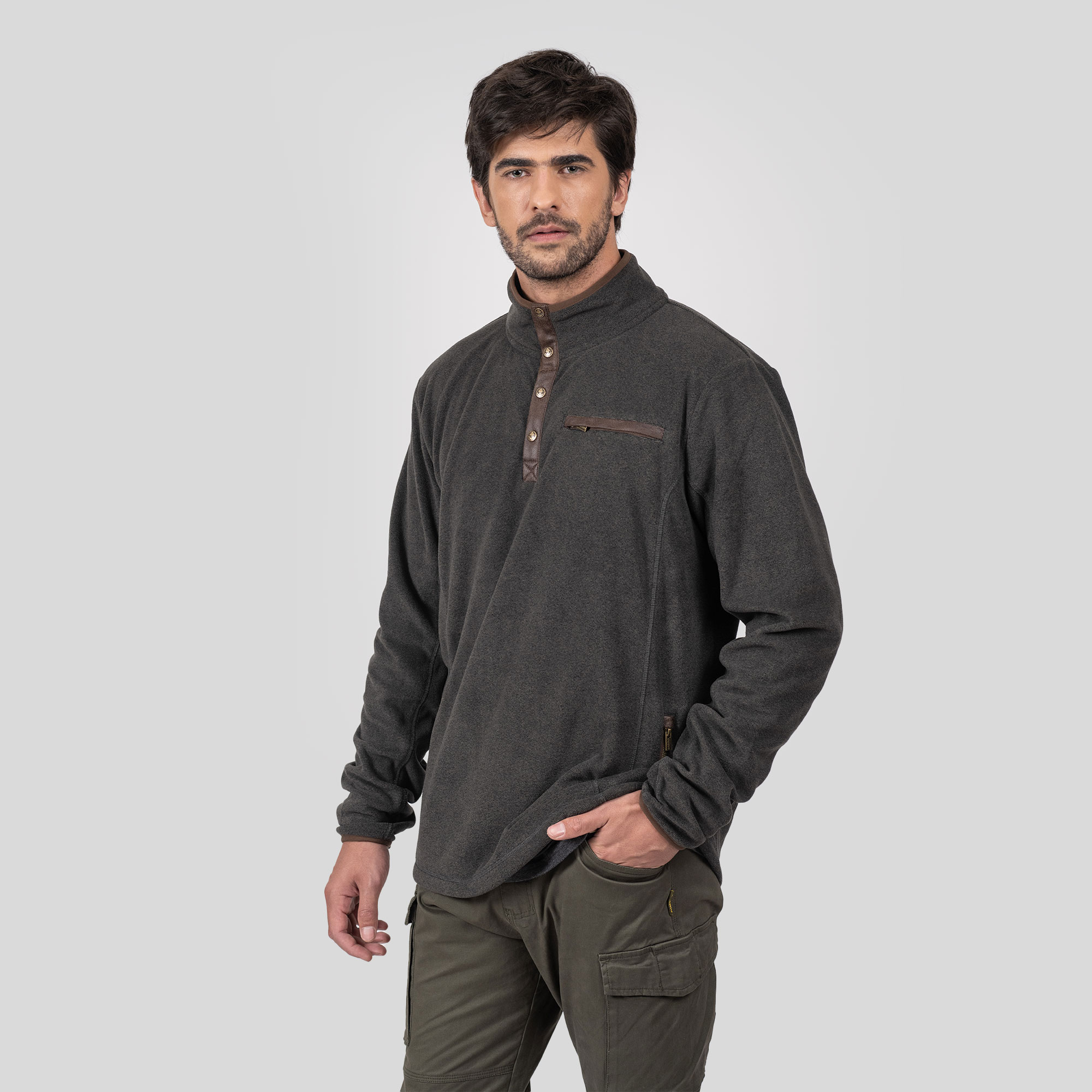 POLAR PULLOVER ECO ABUK HOMBRE BLACK GNOMO - 1