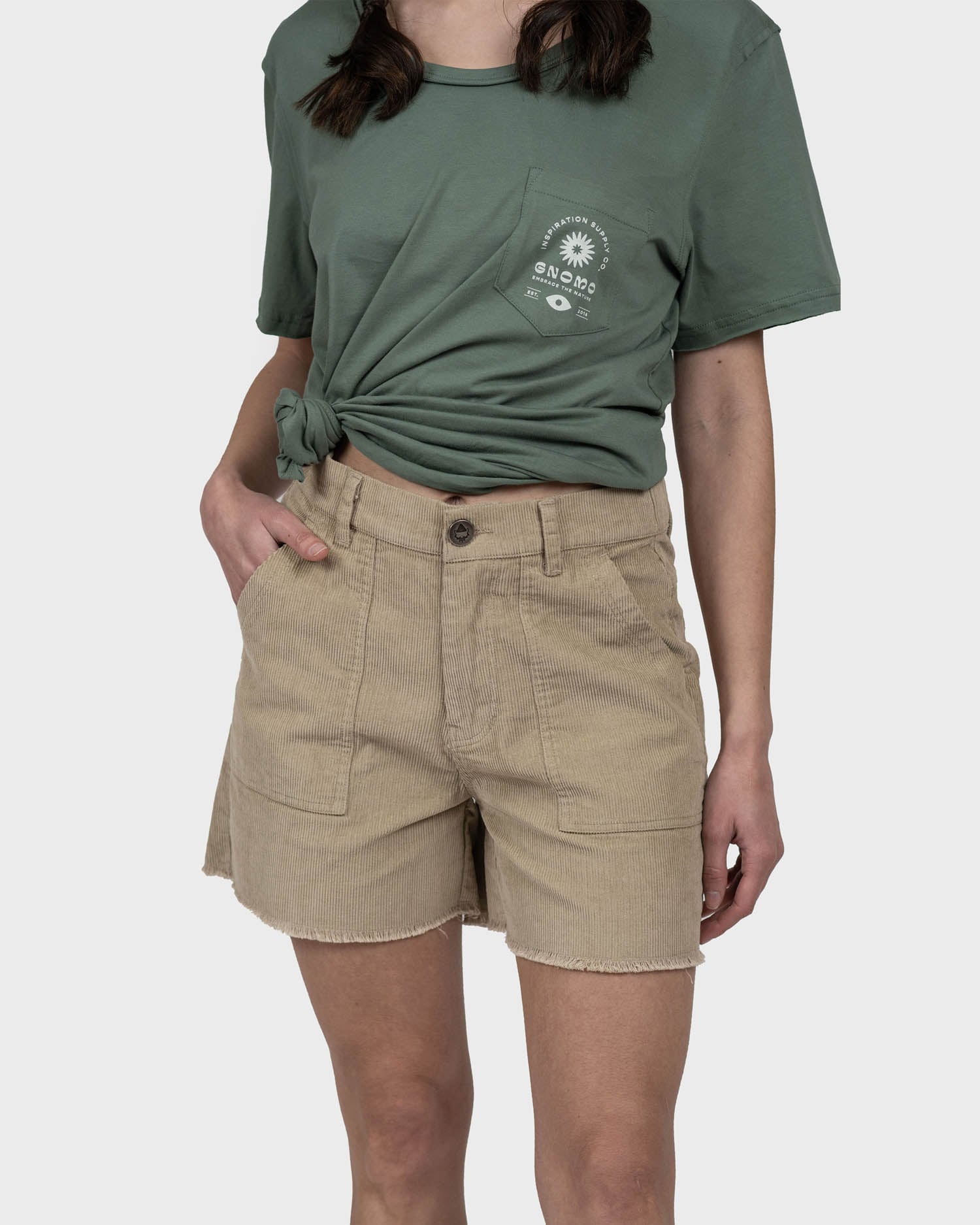 SHORT ALGODÓN REGULAR FIT MUJER GNOMO SAND INKAN COTELÉ - 1