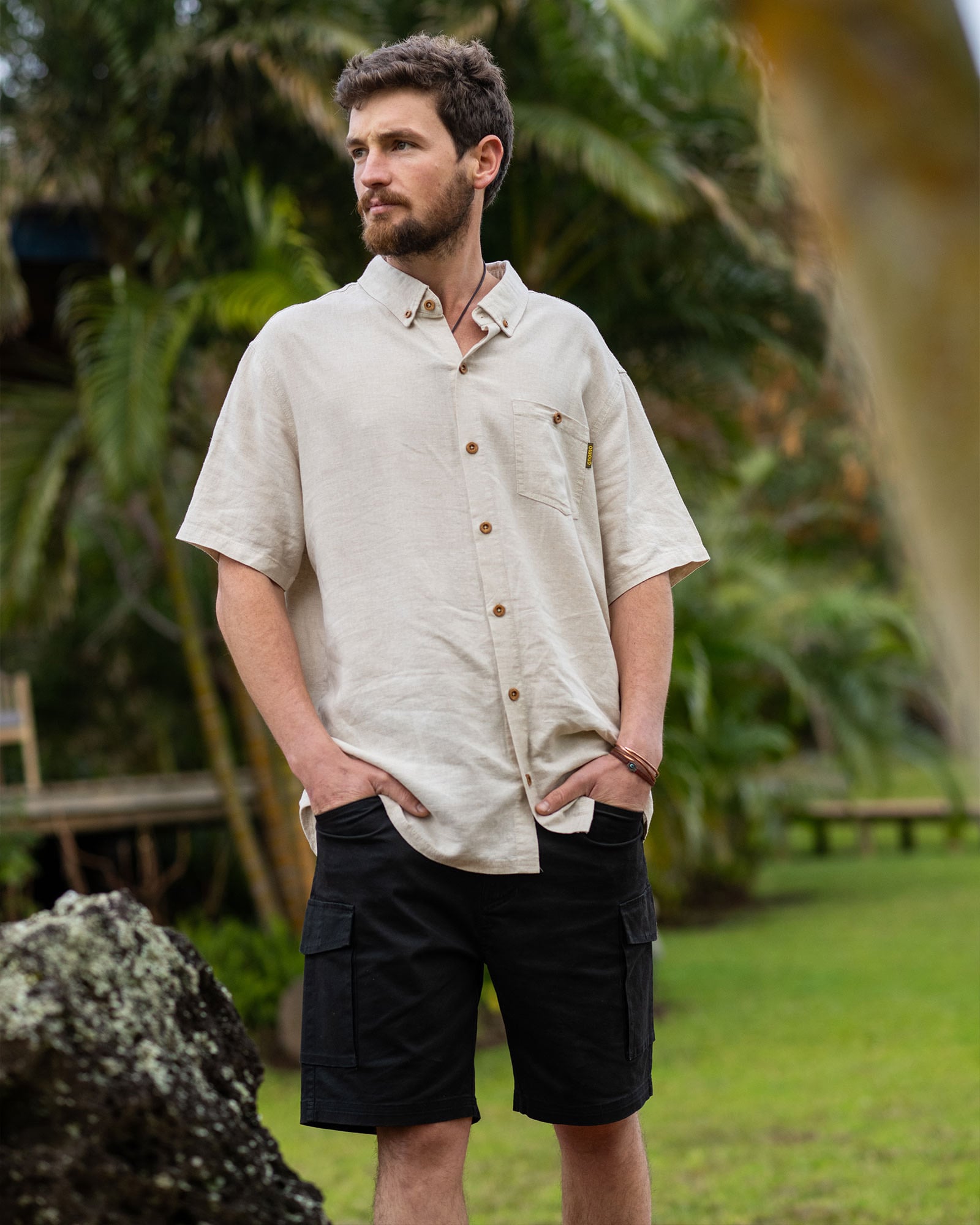 SHORT ALGODÓN REGULAR FIT HOMBRE GNOMO NEGRO HILMAN - 5