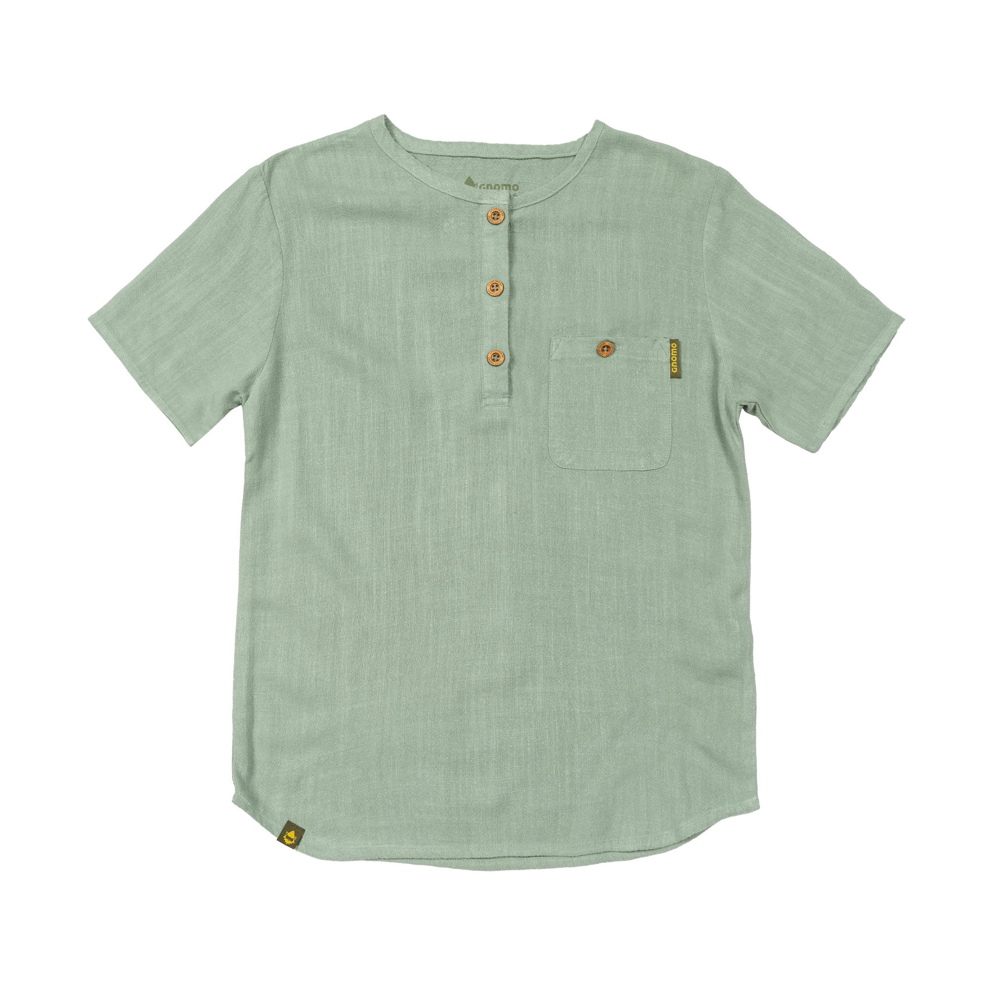 CAMISA MANGA CORTA UNISEX GNOMO LINO ZELKI KIDS LIGHTGREEN - 1
