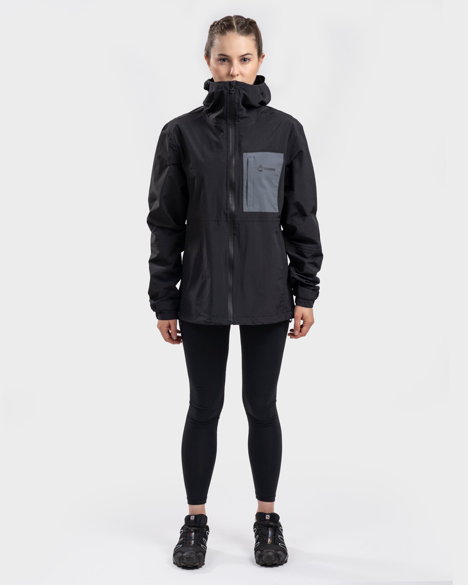 CHAQUETA MUJER GNOMO IMPERMEABLE HOODIE DANIRA BLACK - 1