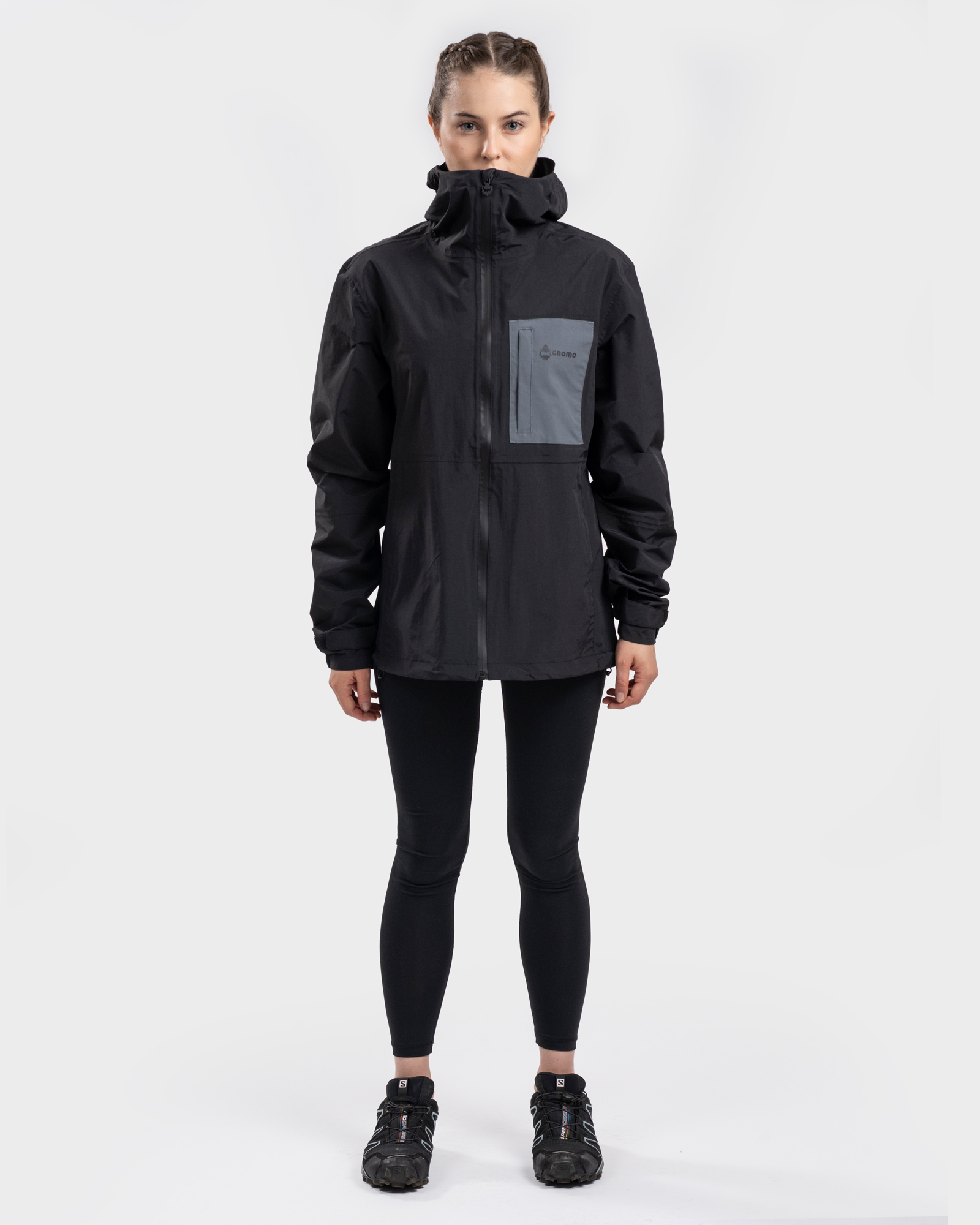 CHAQUETA MUJER GNOMO IMPERMEABLE HOODIE DANIRA BLACK - 1