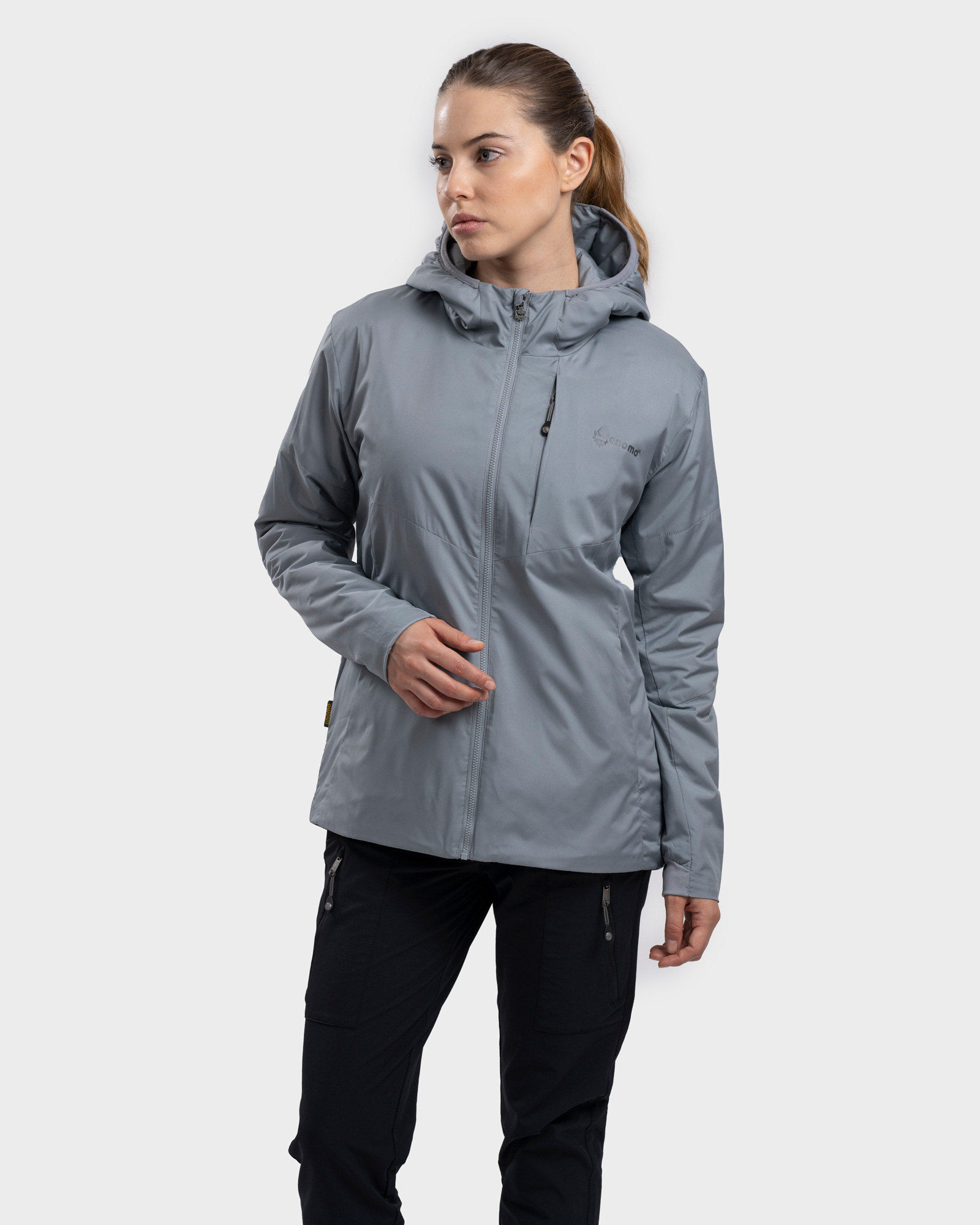 CHAQUETA MUJER GNOMO HOODIE WELKY LIGHT GREY - 1