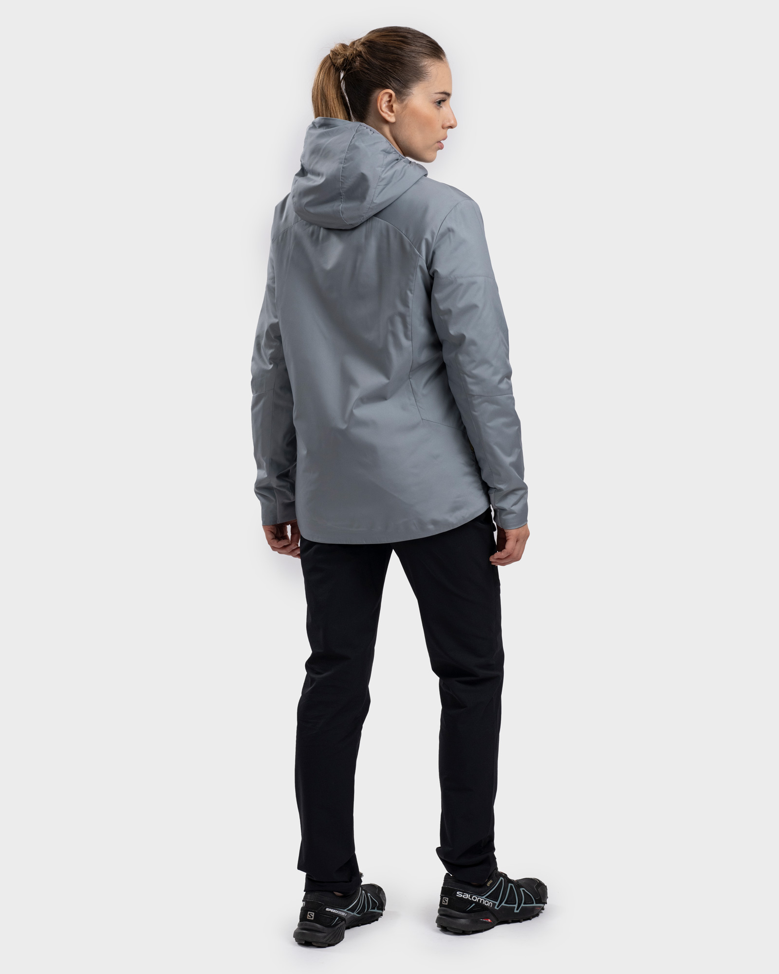 CHAQUETA MUJER GNOMO HOODIE WELKY LIGHT GREY - 3