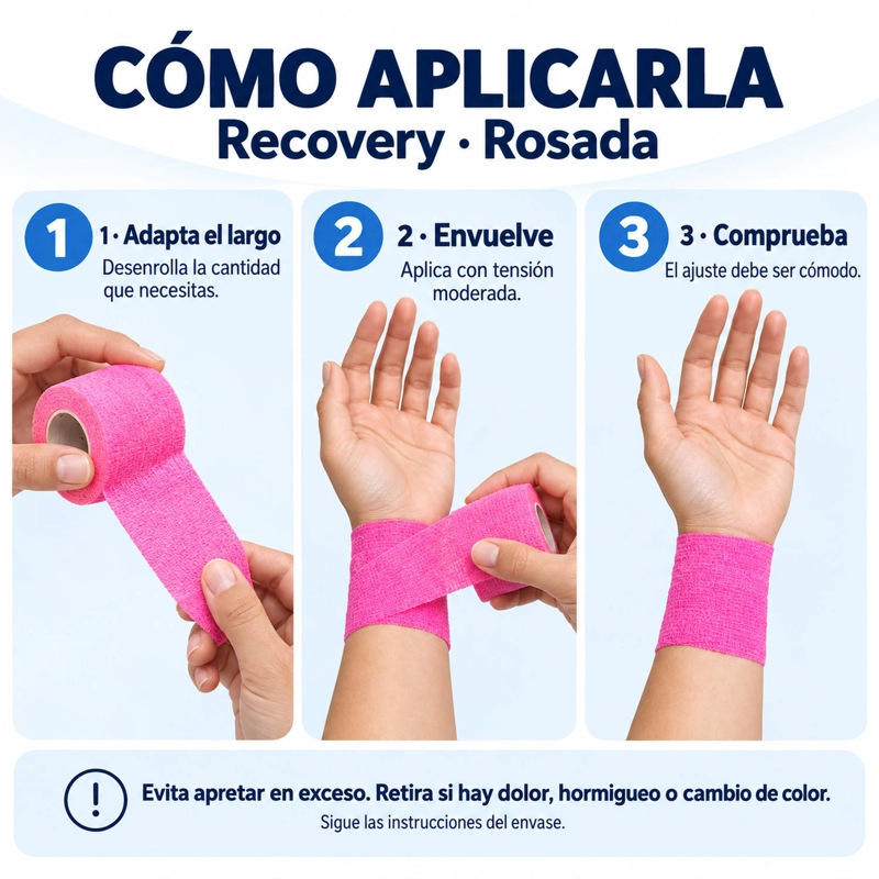 VENDA AUTOADHERENTE RECOVERY ROSADA 7,5 CM X 4,5 M - 5