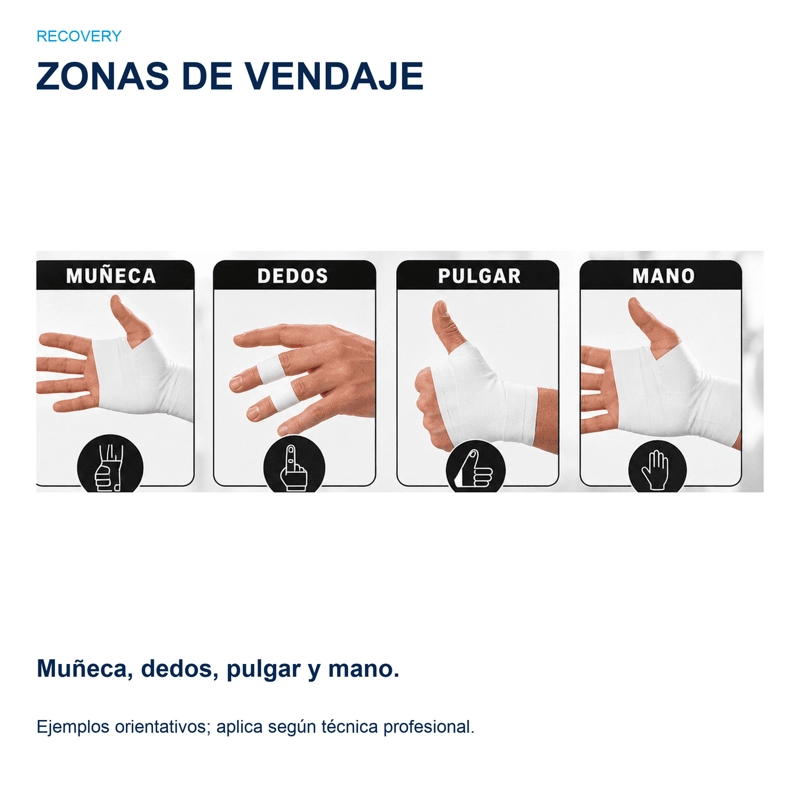 CINTA DEPORTIVA RÍGIDA RECOVERY 3,8 CM X 9,1 M - 4