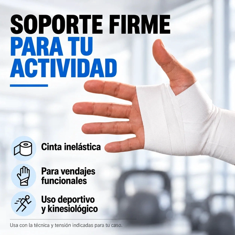 TAPE RIGIDA RECOVERY 3,8 CM X 9,1 M – SOPORTE DEPORTIVO - 6