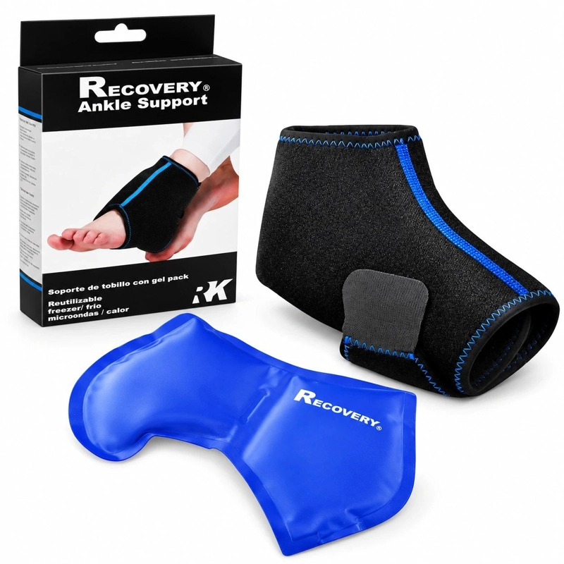 SOPORTE DE TOBILLO RECOVERY CON GEL PACK FRIO/CALOR - 1