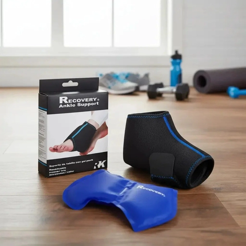SOPORTE DE TOBILLO RECOVERY CON GEL PACK FRIO/CALOR - 3