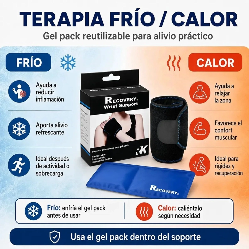 SOPORTE DE MUÑECA RECOVERY CON GEL PACK FRIO/CALOR - 4