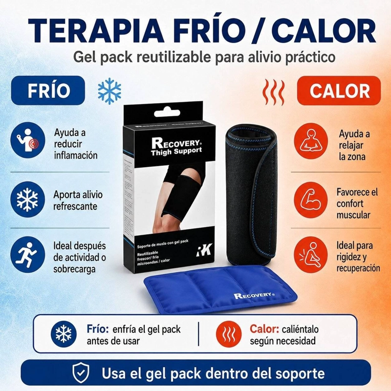 SOPORTE DE MUSLO/PANTORRILLA RECOVERY CON GEL PACK FRIO/CALOR - 3