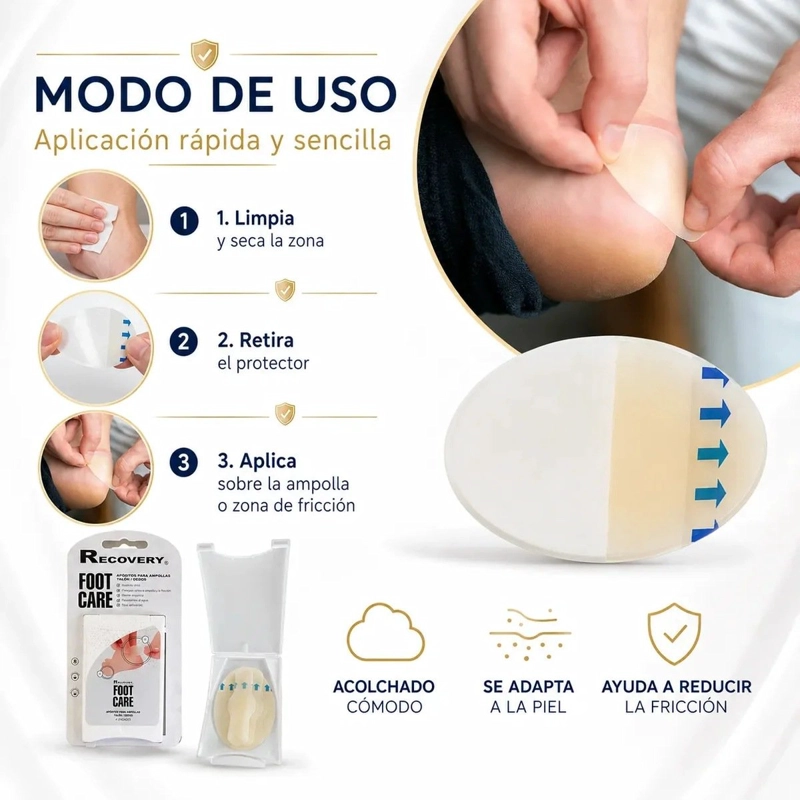 APÓSITOS RECOVERY FOOT CARE AMPOLLAS TALÓN DEDOS - 5