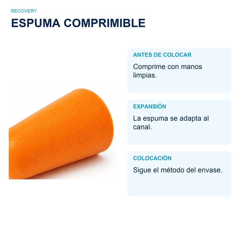 TAPONES DE OÍDO SUAVES : SILENCIO Y CONFORT 12 UNIDADES RECOVERY - 3