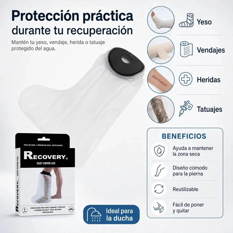 BOLSA RECOVERY PROTECTORA PIERNA A PRUEBA AGUA REUTILIZABLE - 4