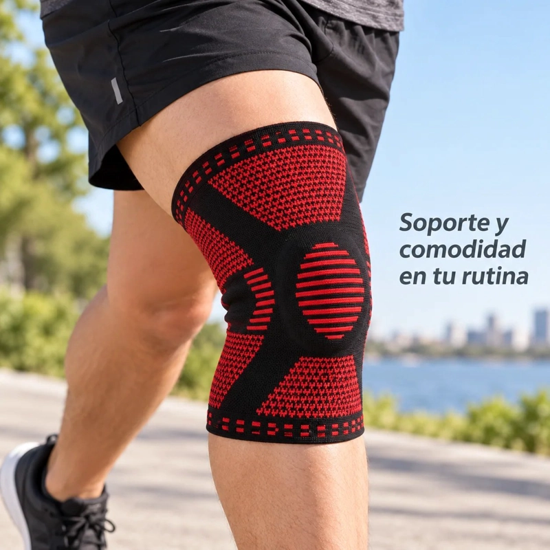 RODILLERA RECOVERY DEPORTIVA ORTOPÉDICA SOPORTE LATERAL ARTRITIS GYM ROJO S - 6