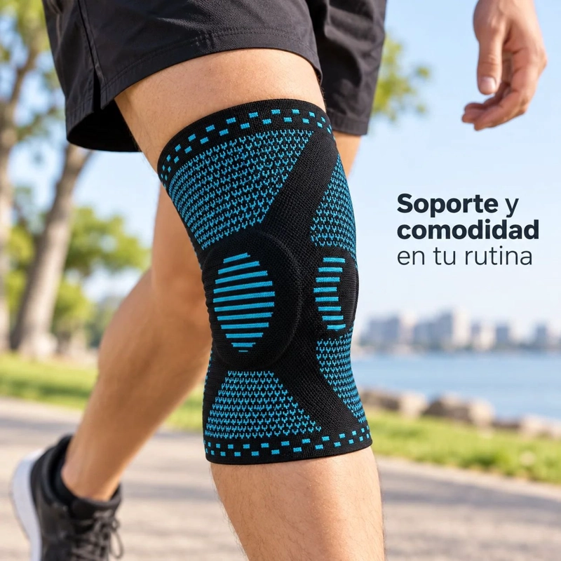 RODILLERA RECOVERY DEPORTIVA ORTOPÉDICA SOPORTE LATERAL ARTRITIS GYM AZUL M - 6