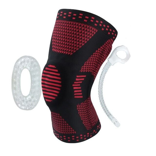 RODILLERA RECOVERY DEPORTIVA ORTOPÉDICA SOPORTE LATERAL ARTRITIS GYM ROJO L - 3