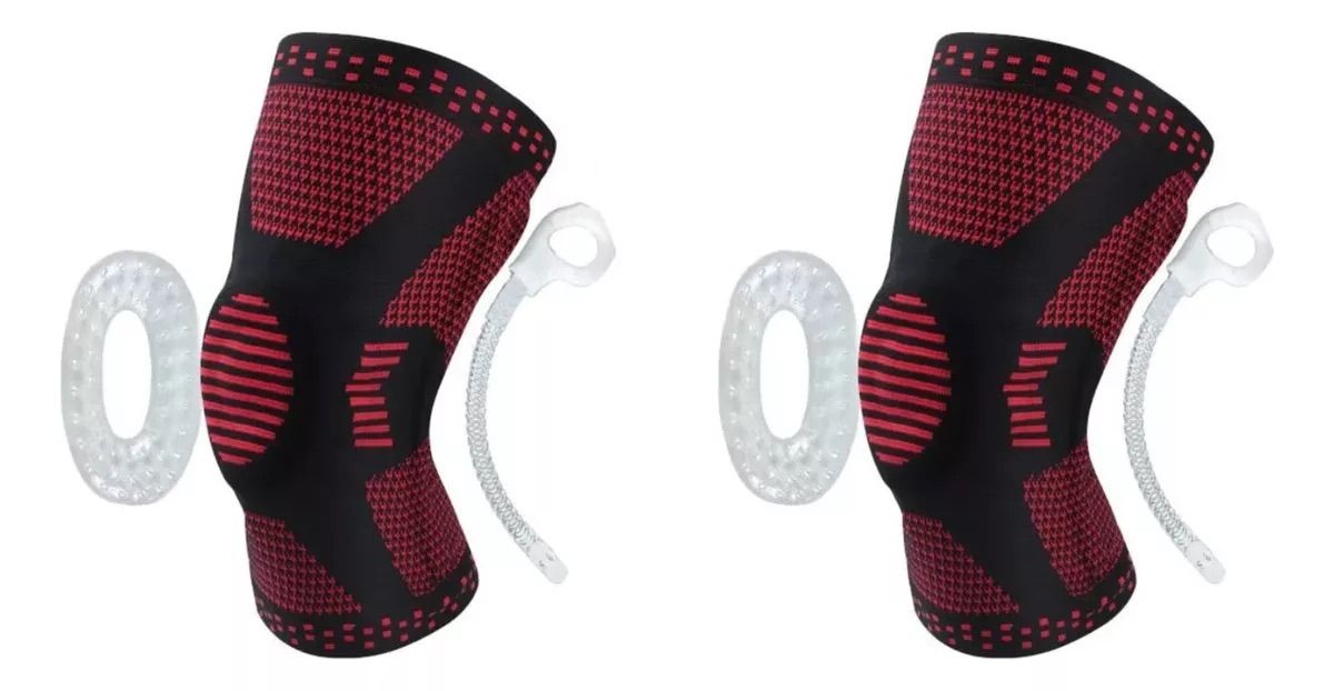 PACK RODILLERA RECOVERY DEPORTIVA ORTOPÉDICA SOPORTE LATERAL ARTRITIS ROJO - 1