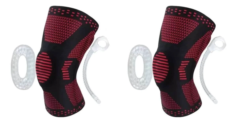 PACK RODILLERA RECOVERY DEPORTIVA ORTOPÉDICA SOPORTE LATERAL ARTRITIS ROJO - 2