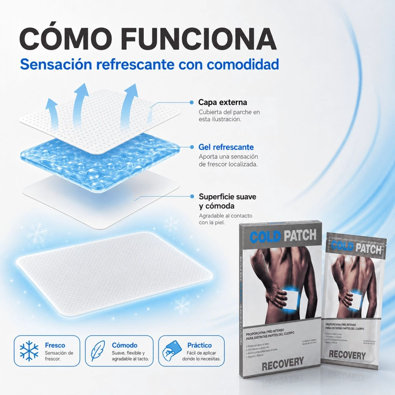 PARCHES FRIOS MENTOLADOS RECOVERY 10 X 14 CM, PACK 10 UNIDADES - 6