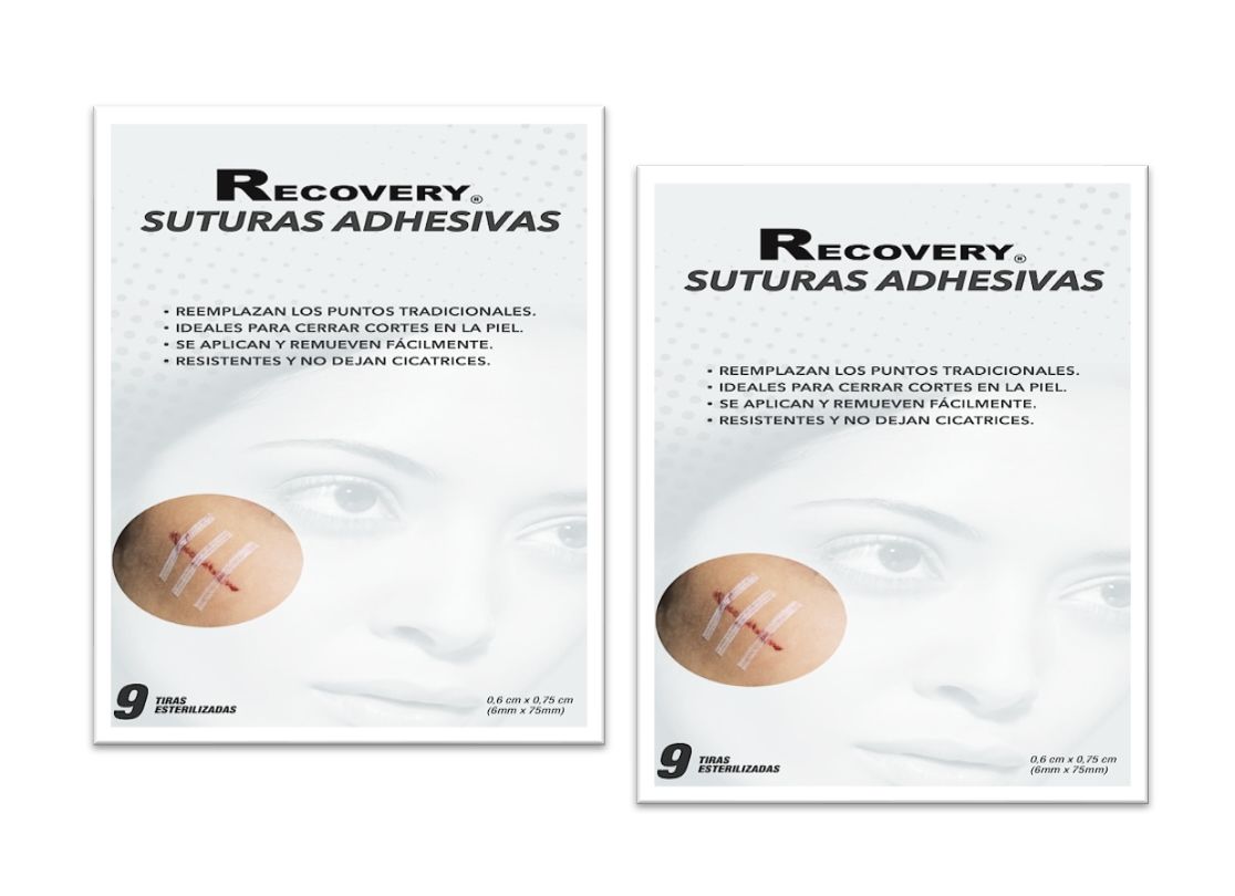 PACK SUTURAS ADHESIVAS RECOVERY - 6MM X 75MM - 18 UNIDADES - 1