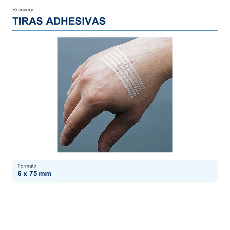 SUTURAS ADHESIVAS RECOVERY 6 X 75 MM, 18 TIRAS - 2