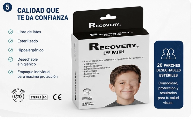 PARCHE OCULAR ES 58MMX80MM 20 UNIDADES RECOVERY - 4