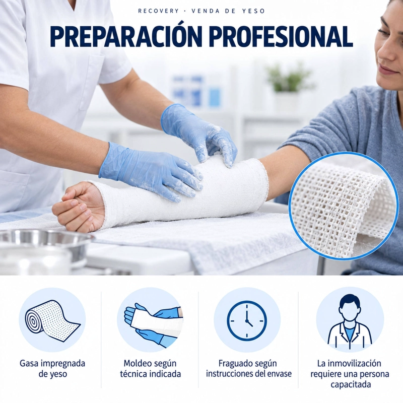 VENDA DE YESO RECOVERY 10 CM X 2,7 M, PACK 10 UNIDADES - 4