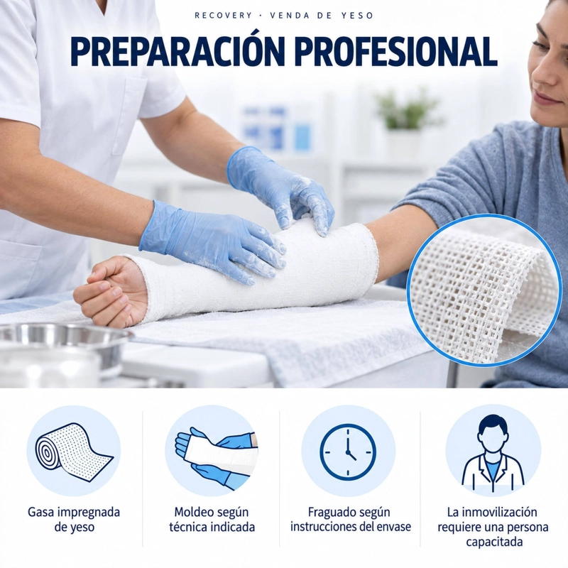 VENDA DE YESO RECOVERY 15 CM X 2,7 M, PACK 10 UNIDADES - 4