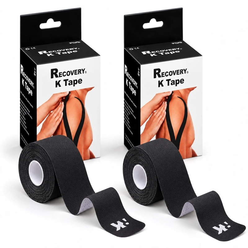 DUO PACK K TAPE RECOVERY NEGRO 5 CM X 5 M – 40 TIRAS PRECORTADAS - 1