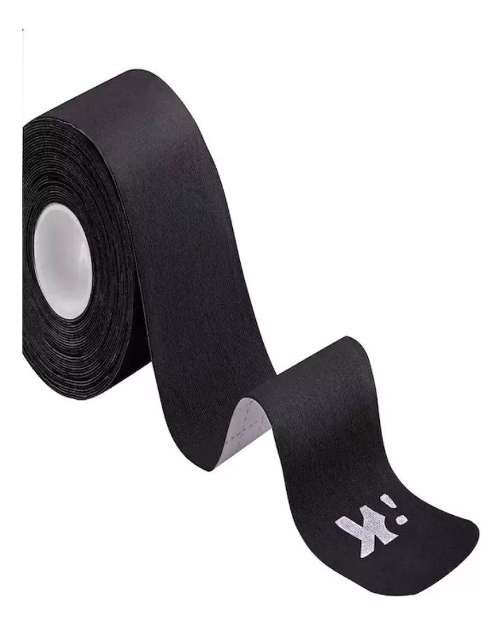 PACK 2 CINTAS TAPE KINESIOLOGICA NEGROPRECORTADA 5CM X 5MT RECOVERY - 2