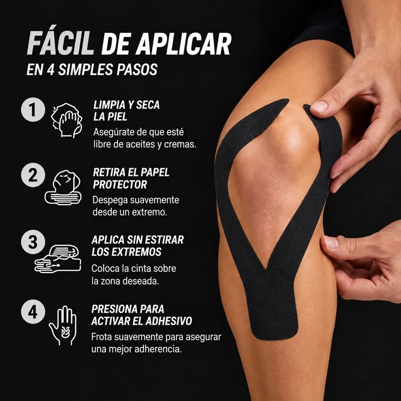 DUO PACK K TAPE RECOVERY NEGRO 5 CM X 5 M – 40 TIRAS PRECORTADAS - 5