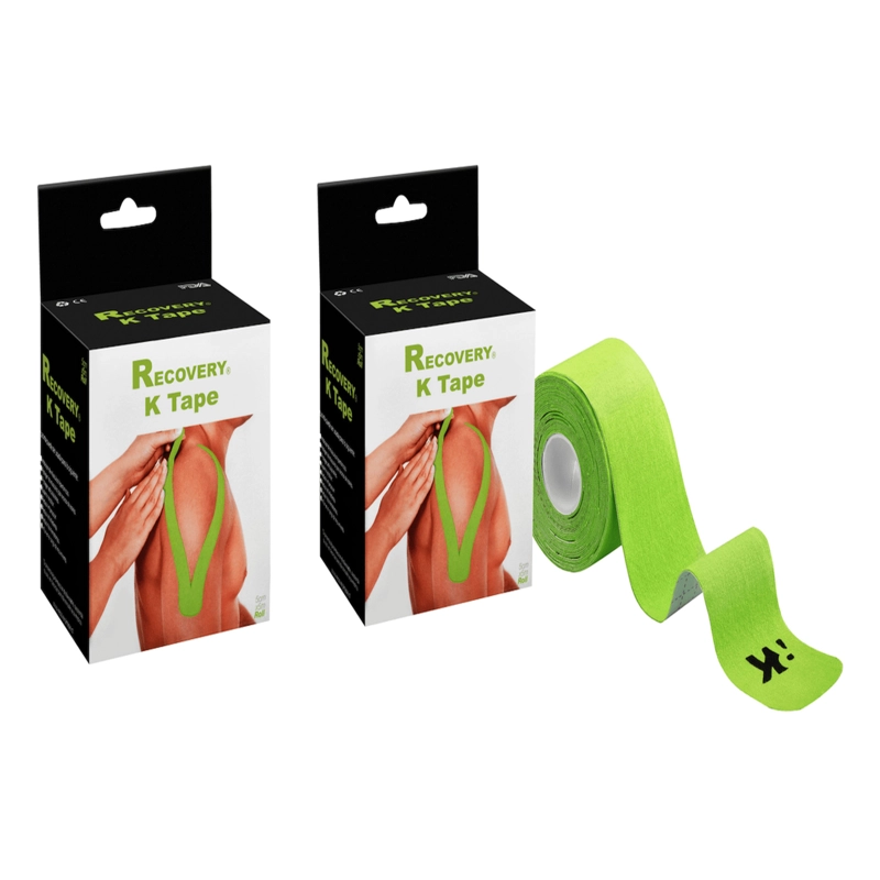 TAPE KINESIOLOGICO RECOVERY VERDE 5 CM X 5 M, PACK 2 ROLLOS - 1