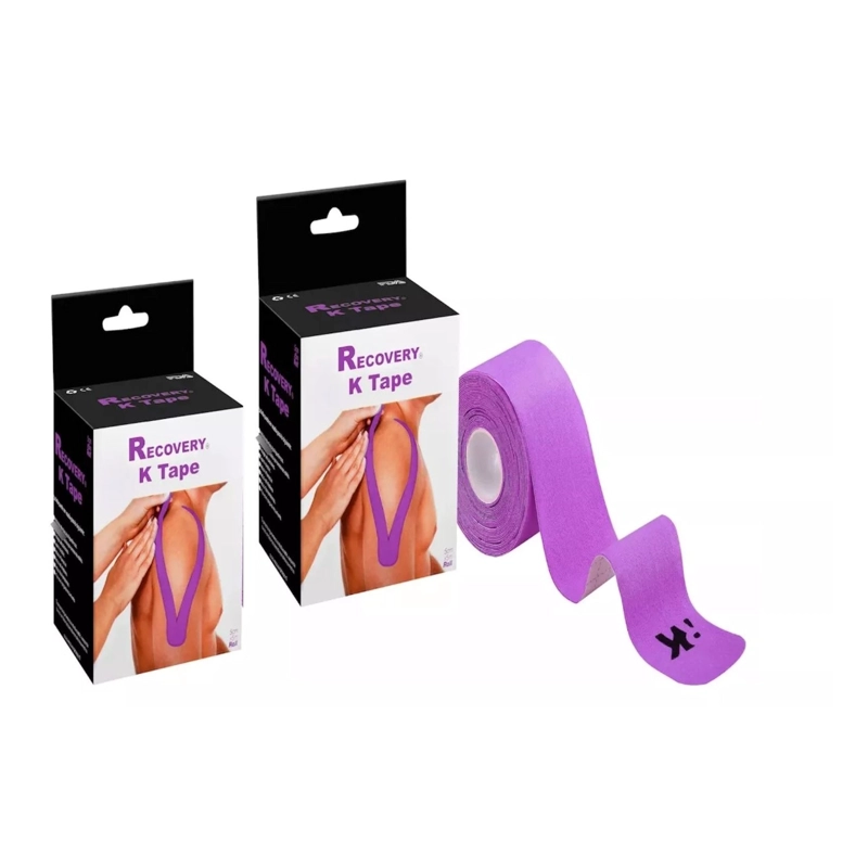 TAPE KINESIOLOGICO RECOVERY MORADO 5 CM X 5 M, PACK 2 ROLLOS - 1