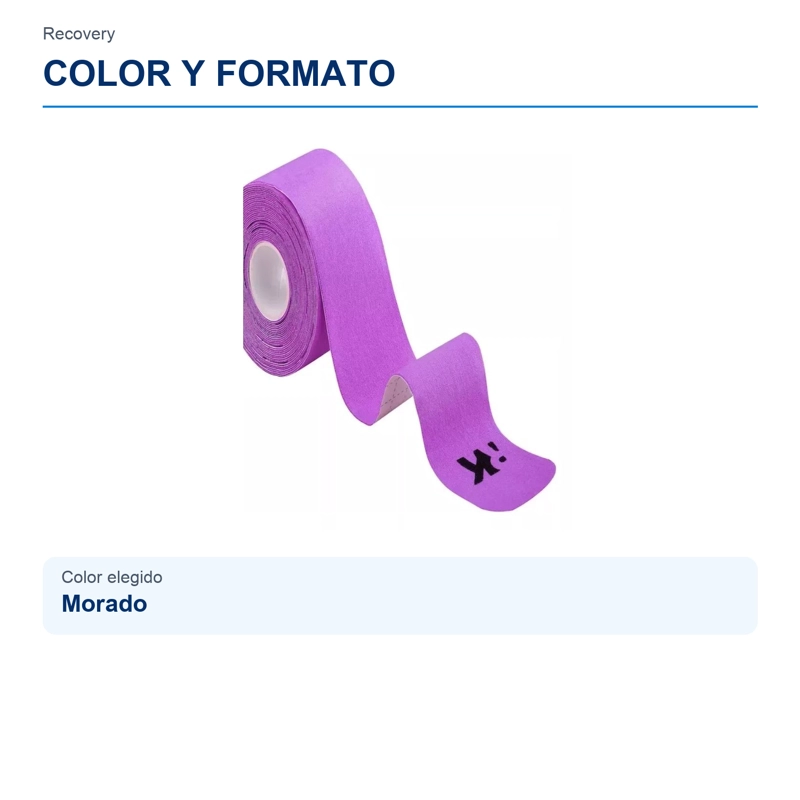TAPE KINESIOLOGICO RECOVERY MORADO 5 CM X 5 M, PACK 2 ROLLOS - 3
