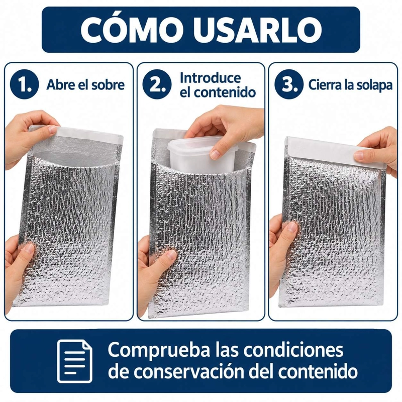 SOBRE TERMICO RECOVERY 22,4 X 25,4 X 4 CM, 1 UNIDAD - 4