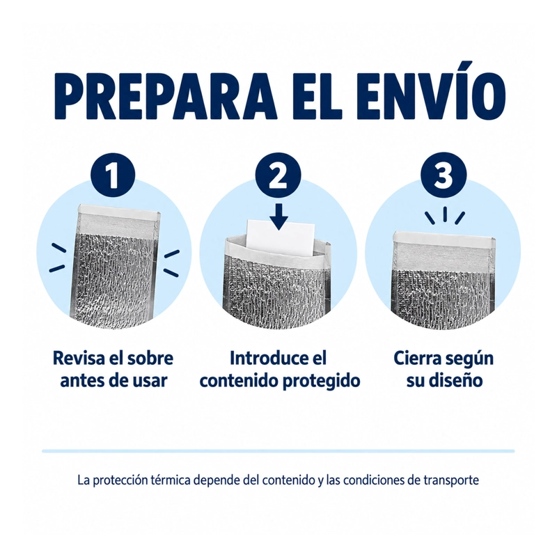 PACK 10 SOBRES TÉRMICOS RECOVERY PARA TRANSPORTAR MEDICINA ALIMENTOS - 4