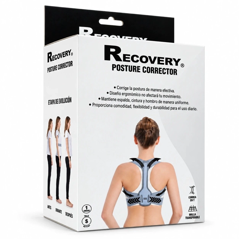 CORRECTOR RECOVERY POSTURA MANTIENE ESPALDA CINTURA Y HOMBRO MANERA UNIFORME - 2